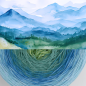 Preview: Twister Aquarell Hügel
